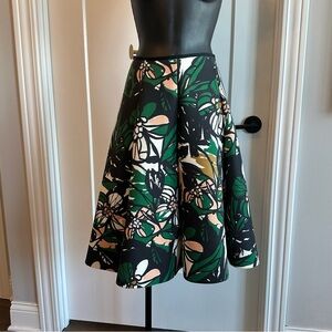 H&M Floral A-Line Skirt - Black, Green, Cream